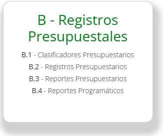 B Registros Presupuestales